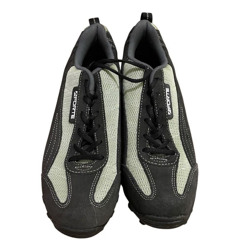 Forte Mens Transverse Euro Size 42 Black Green Cycling Shoes Indoor Outdoor Clip